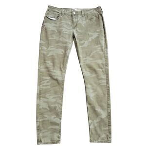 Levis 535 Super Skinny Camo Jeans Women 31 Green Camouflage Stretch Denim B613